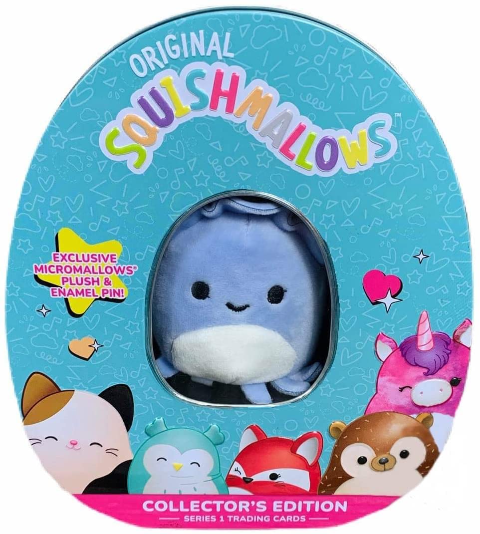 Foto 2 pulgar | Set De Latas De Coleccionista Squishmallows Stacy The Squid Con Alfiler - Venta Internacional.