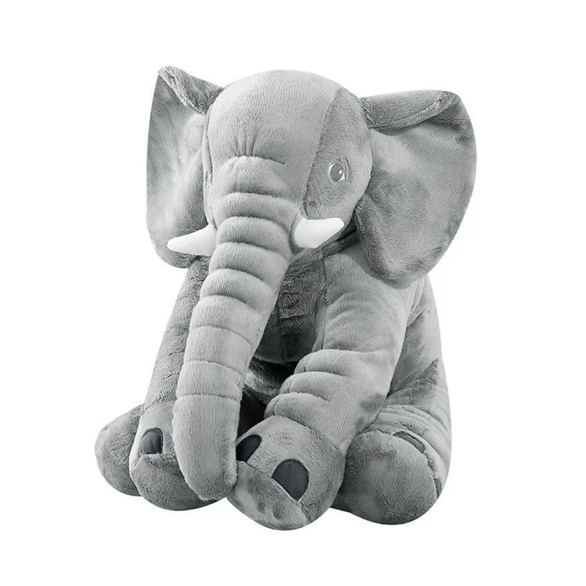 Foto 5 pulgar | Almohada de Elefante de Peluche Belug Gris de Gran Tamaño 30x30 cm