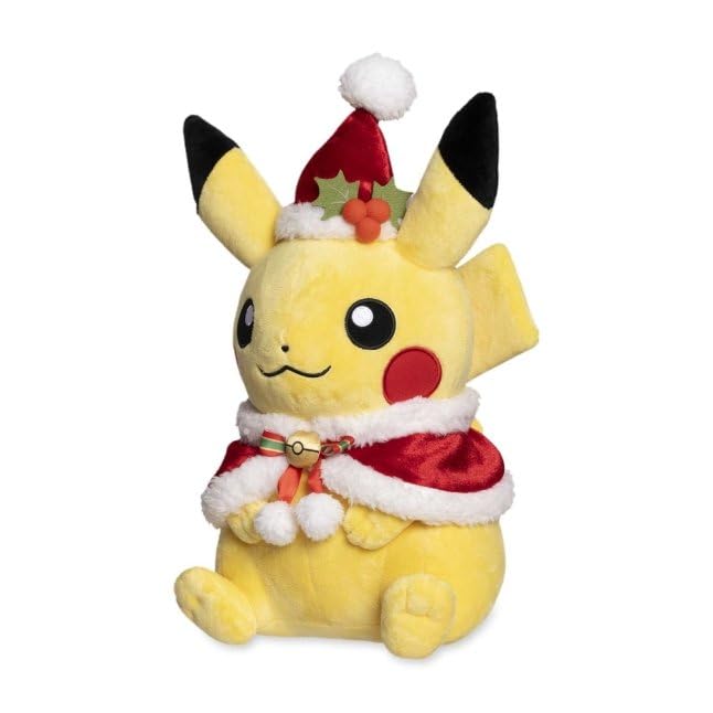 Foto 2 pulgar | Peluche Pokémon Center Pikachu Con Capa Navideña Y Sombrero - Venta Internacional.