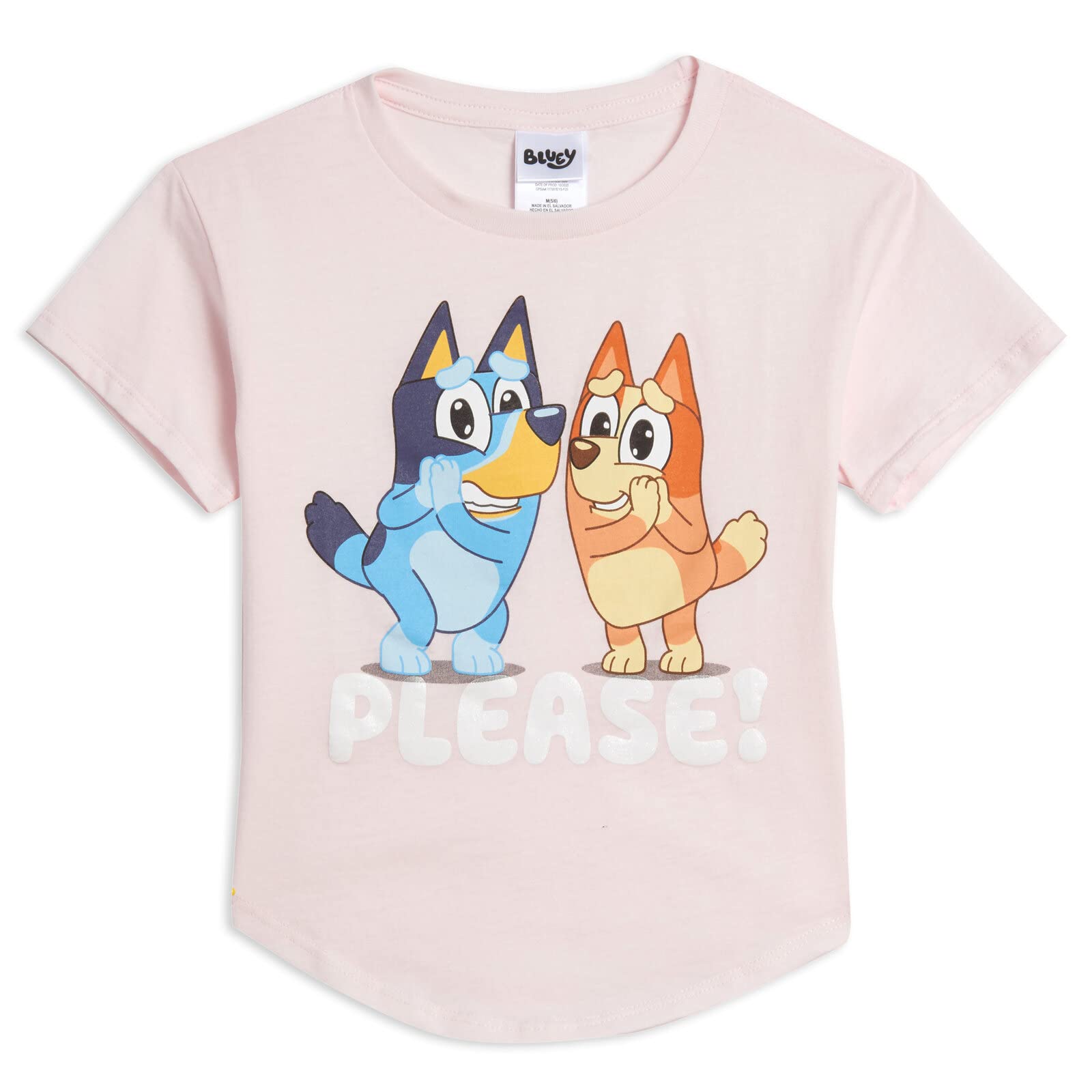 Foto 5 pulgar | Camiseta Bluey Bingo Mom Little Girls De Manga Corta, Paquete De 3 Unidades, 4 Unidades - Venta Internacional.