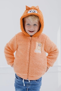 Foto 2 | Sudadera Con Capucha Bluey Bingo Para Niños Pequeños, Acogedora, Sherpa, Con Cremallera, Naranja, 4t - Venta Intern