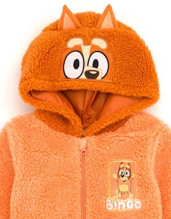 Foto 4 | Sudadera Con Capucha Bluey Bingo Para Niños Pequeños, Acogedora, Sherpa, Con Cremallera, Naranja, 4t - Venta Intern