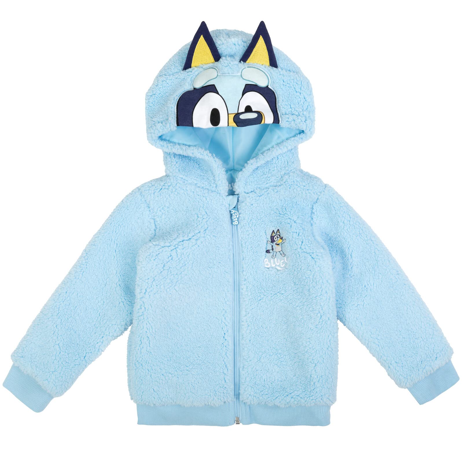 Sudadera Con Capucha Bluey Little Boys Cozy Sherpa Con Cremallera Para Cosplay 6, Azul - Venta Internacional.