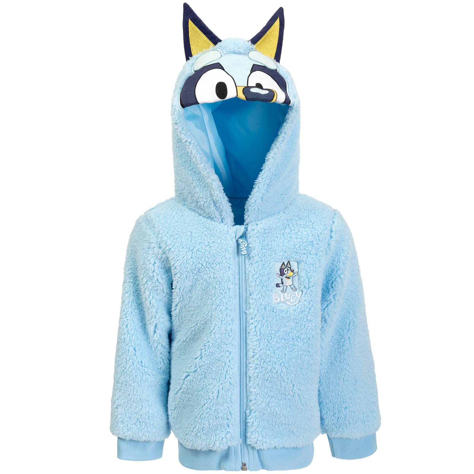 Foto 4 pulgar | Sudadera Con Capucha Bluey Little Boys Cozy Sherpa Con Cremallera Para Cosplay 6, Azul - Venta Internacional.