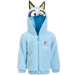 Foto 3 | Sudadera Con Capucha Bluey Little Boys Cozy Sherpa Con Cremallera Para Cosplay 6, Azul - Venta Internacional.