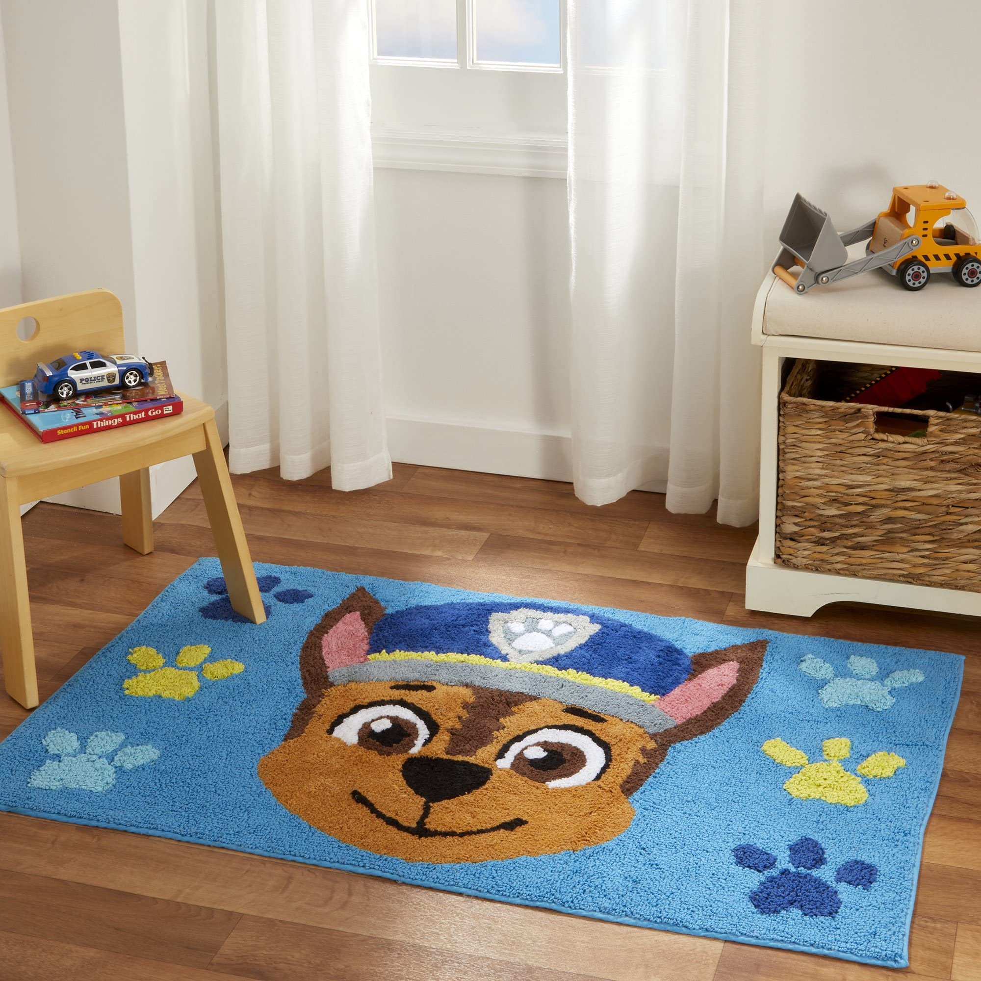 Foto 3 pulgar | Alfombra Decorativa Paw Patrol Chase Kids, 48 X 30 Cm, Algodón Con Mechones - Venta Internacional.