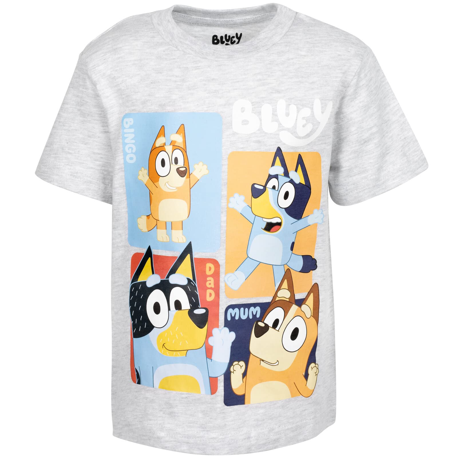 Foto 4 pulgar | Pack De 2 Camisetas Bluey Bingo Dad Little Boys, Color Azul/gris, Talla 6 - Venta Internacional.