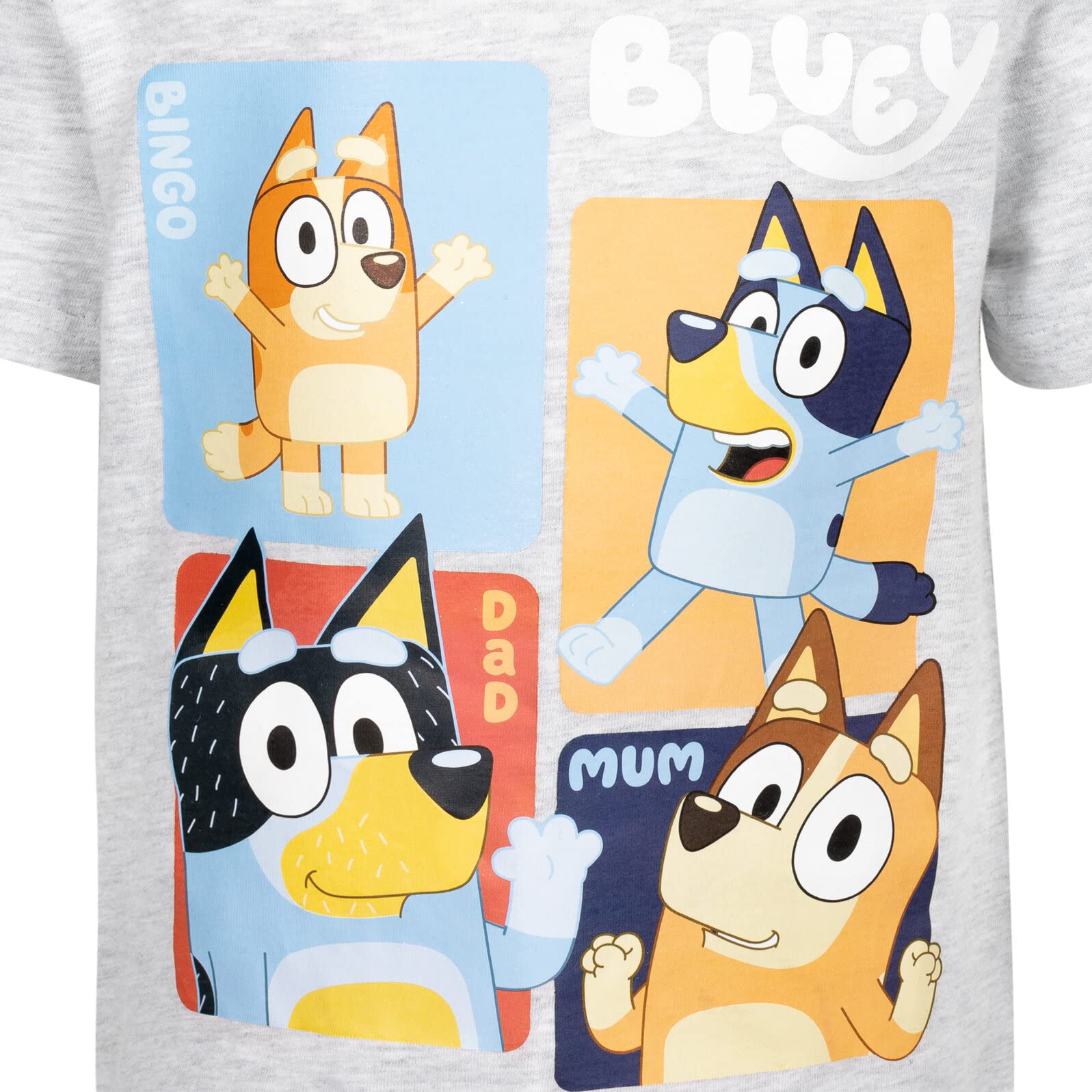 Foto 6 pulgar | Pack De 2 Camisetas Bluey Bingo Dad Little Boys, Color Azul/gris, Talla 6 - Venta Internacional.