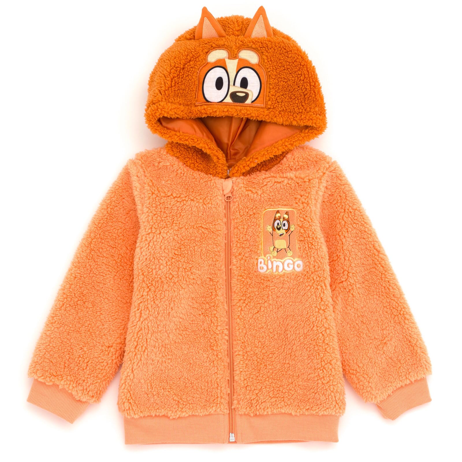 Foto 2 pulgar | Sudadera Con Capucha Bluey Bingo Para Niños Pequeños, Acogedora, Sherpa, Con Cremallera, Naranja, 5t - Venta Intern