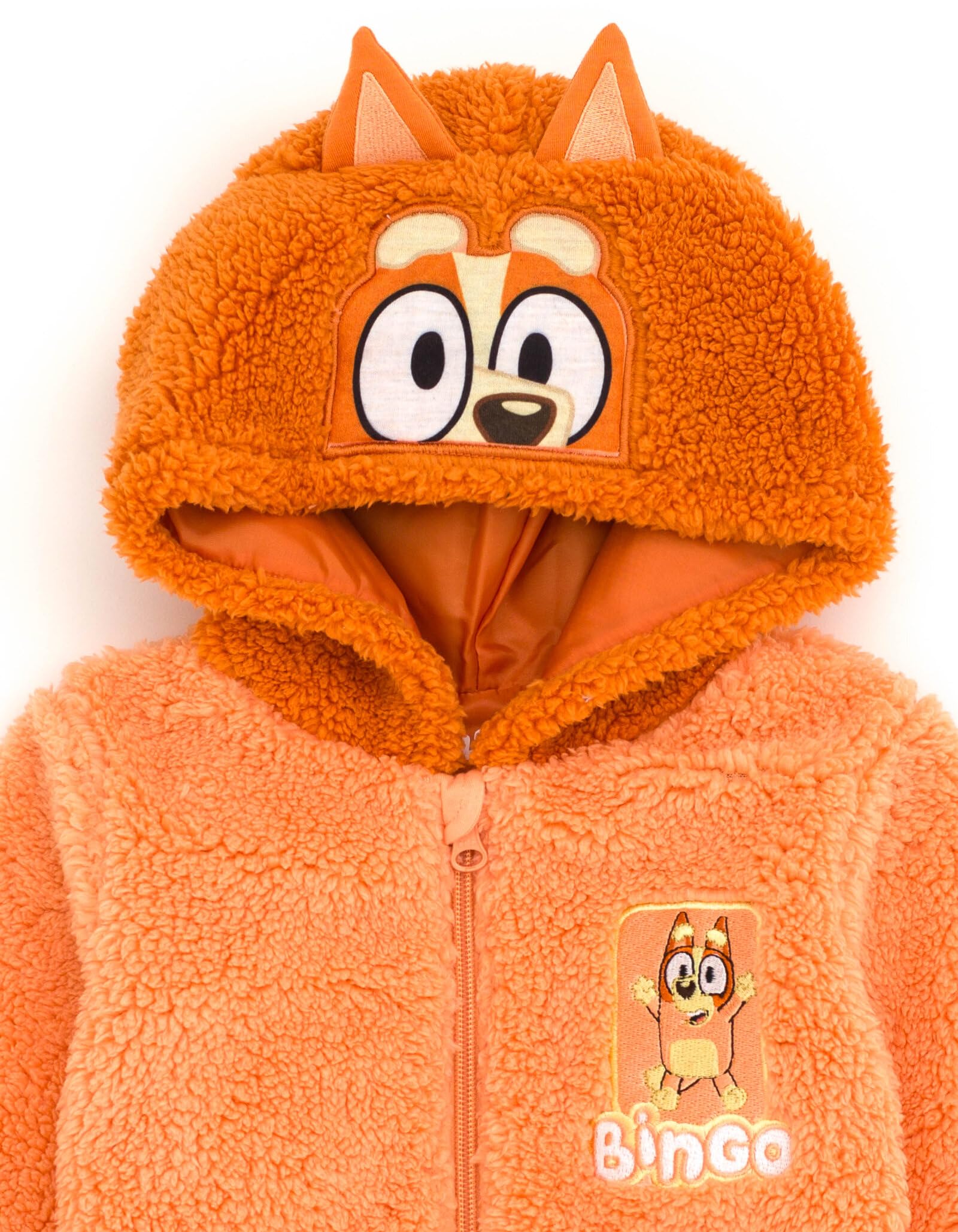 Foto 5 pulgar | Sudadera Con Capucha Bluey Bingo Para Niños Pequeños, Acogedora, Sherpa, Con Cremallera, Naranja, 5t - Venta Intern