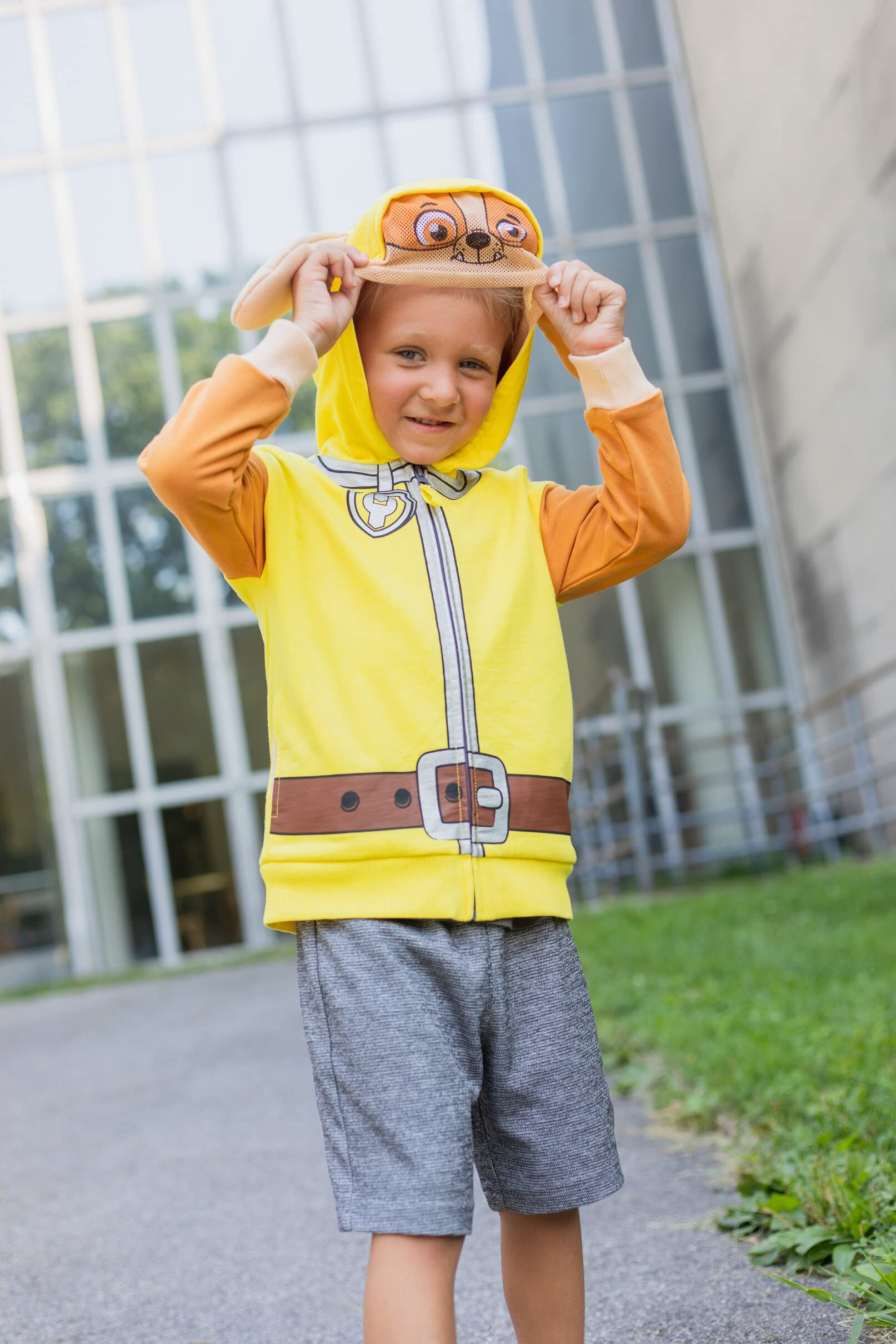 Foto 3 pulgar | Sudadera Con Capucha De Paw Patrol Rubble De Forro Polar Con Cremallera Para Niños - Venta Internacional.