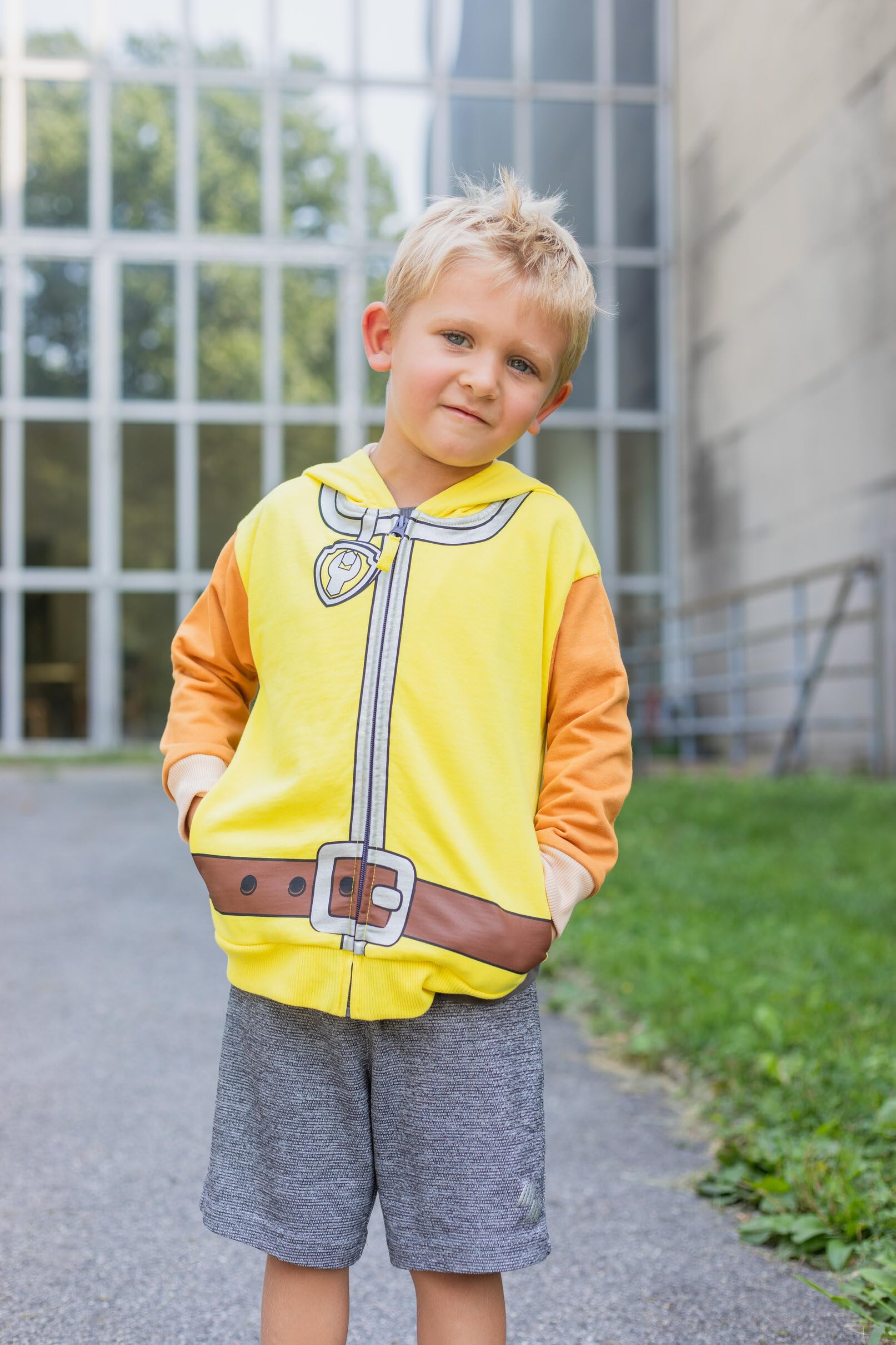 Foto 6 pulgar | Sudadera Con Capucha De Paw Patrol Rubble De Forro Polar Con Cremallera Para Niños - Venta Internacional.