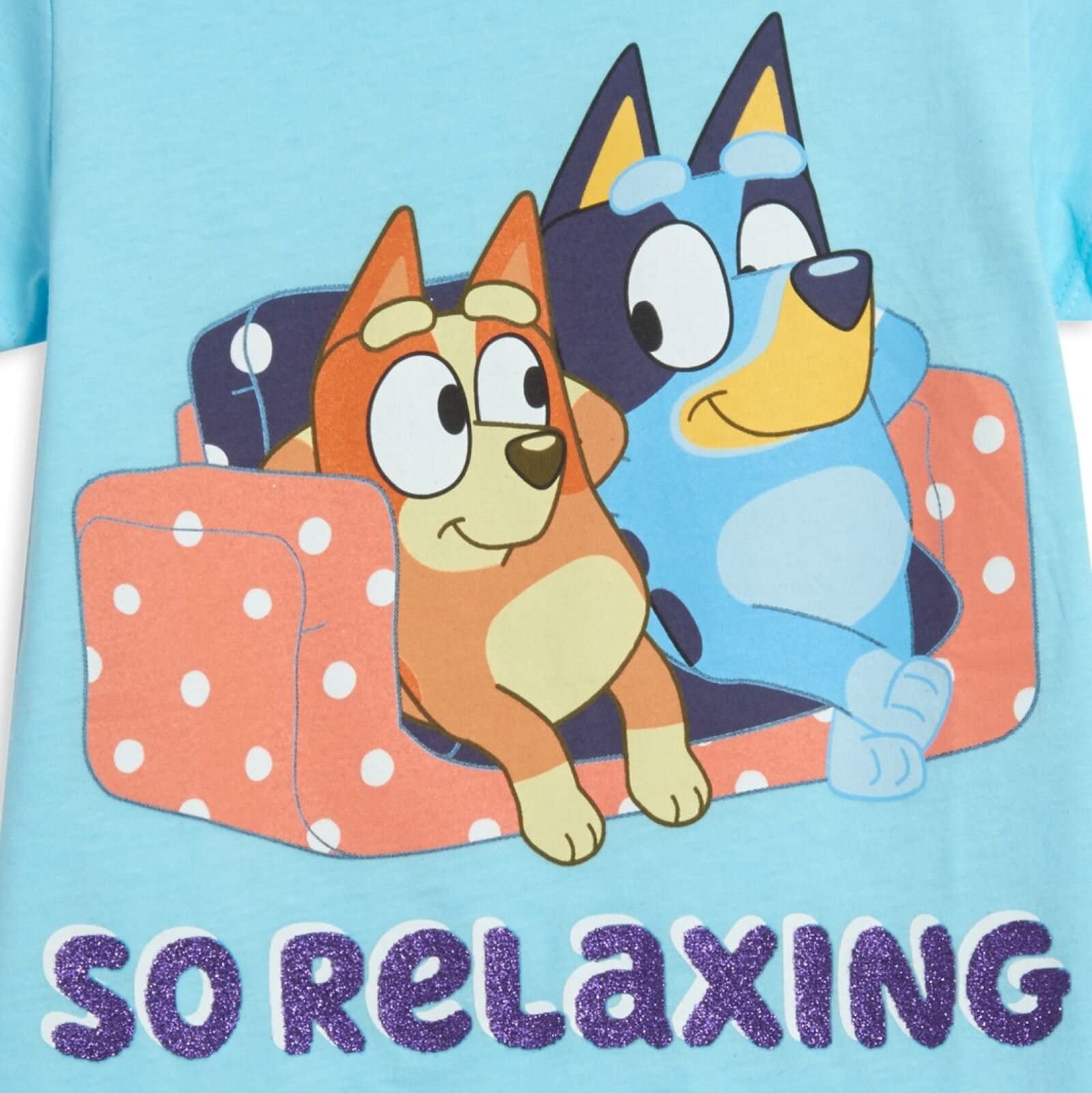 Foto 8 pulgar | Camiseta Bluey Bingo Mom Para Niñas Pequeñas, Manga Corta, 2 Unidades, Paquete De 3 - Venta Internacional.