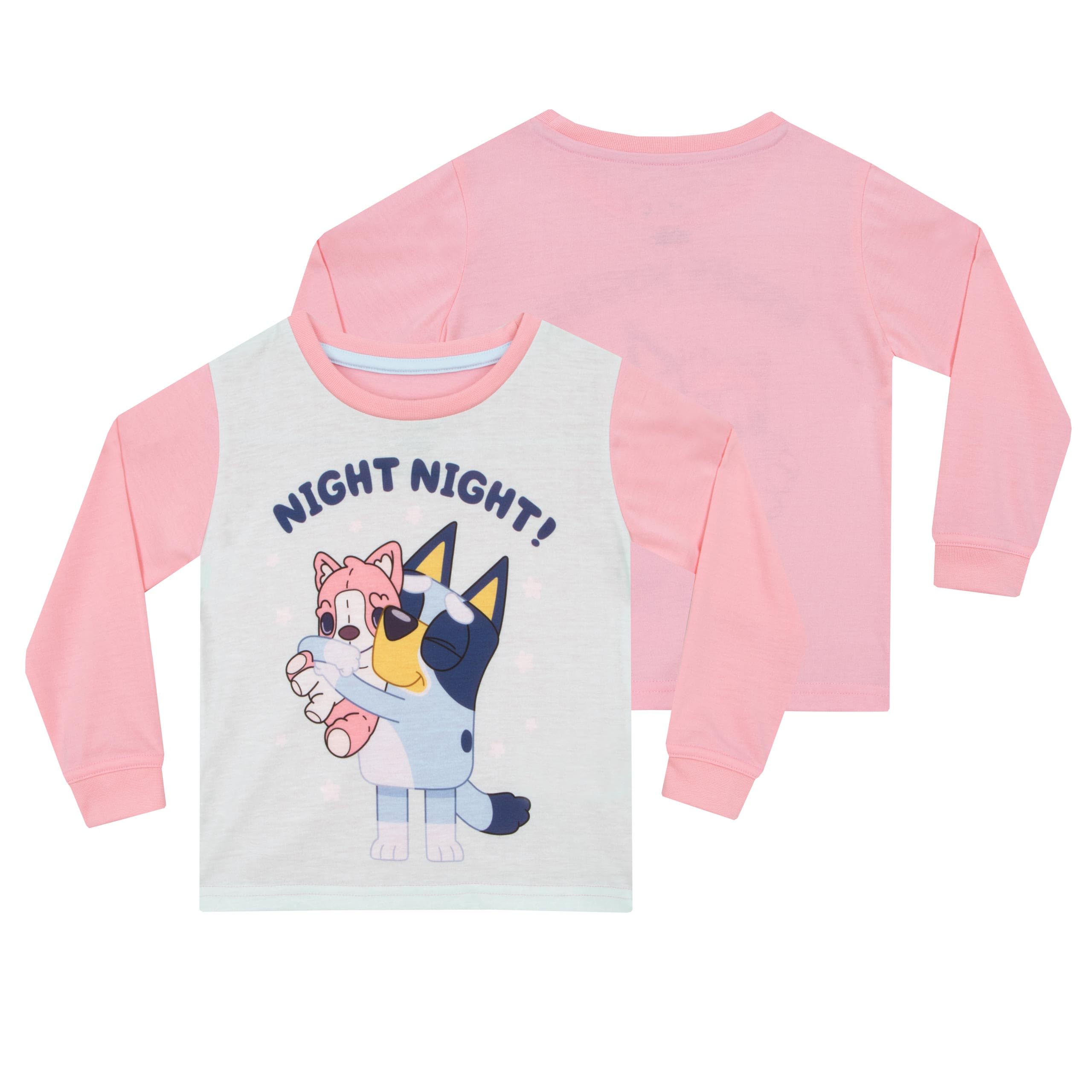 Foto 7 | Pijama Bluey Night Night De Manga Larga Para Niñas Rosa De 4 Años - Venta Internacional.