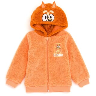 Foto 1 | Sudadera Con Capucha Bluey Bingo Para Niños Pequeños, Acogedora, Sherpa, Con Cremallera, Naranja, 2t - Venta Intern