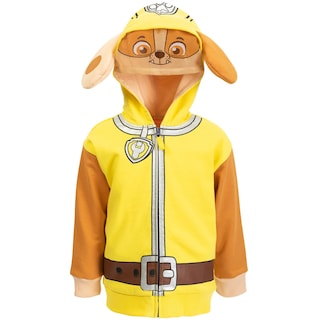 Foto 1 | Sudadera Con Capucha Paw Patrol Rubble Para Niños Pequeños, Forro Polar Con Cremallera - Venta Internacional.