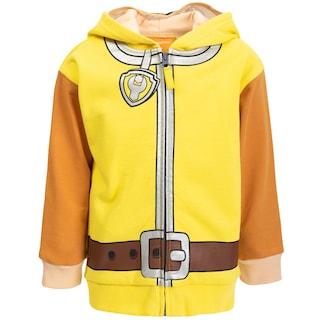 Foto 3 | Sudadera Con Capucha Paw Patrol Rubble Para Niños Pequeños, Forro Polar Con Cremallera - Venta Internacional.