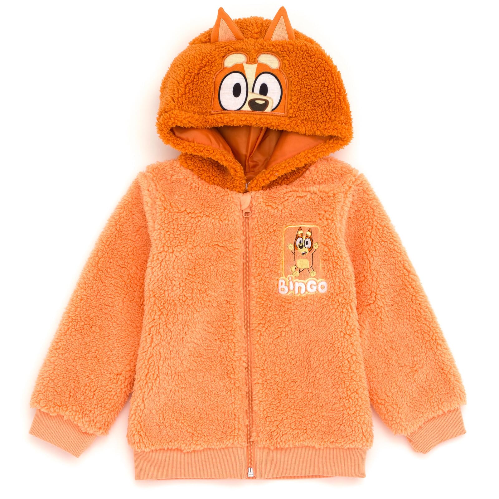 Sudadera Con Capucha Bluey Bingo Little Boys Cozy Sherpa Con Cremallera, Naranja 6 - Venta Internacional.