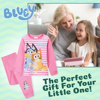 Foto 6 | Pijama Bluey Para Niñas De 4 A 5 Años, Manga Larga, Rosa, Parte Superior E Inferior - Venta Internacional.