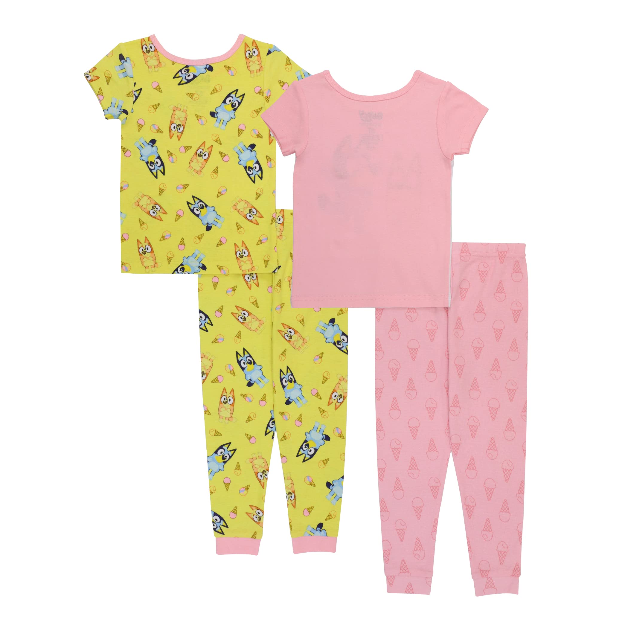 Foto 2 | Conjunto De Pijama Bluey Happy Day Para Niñas 4t, 100% Algodón, 4 Piezas - Venta Internacional.