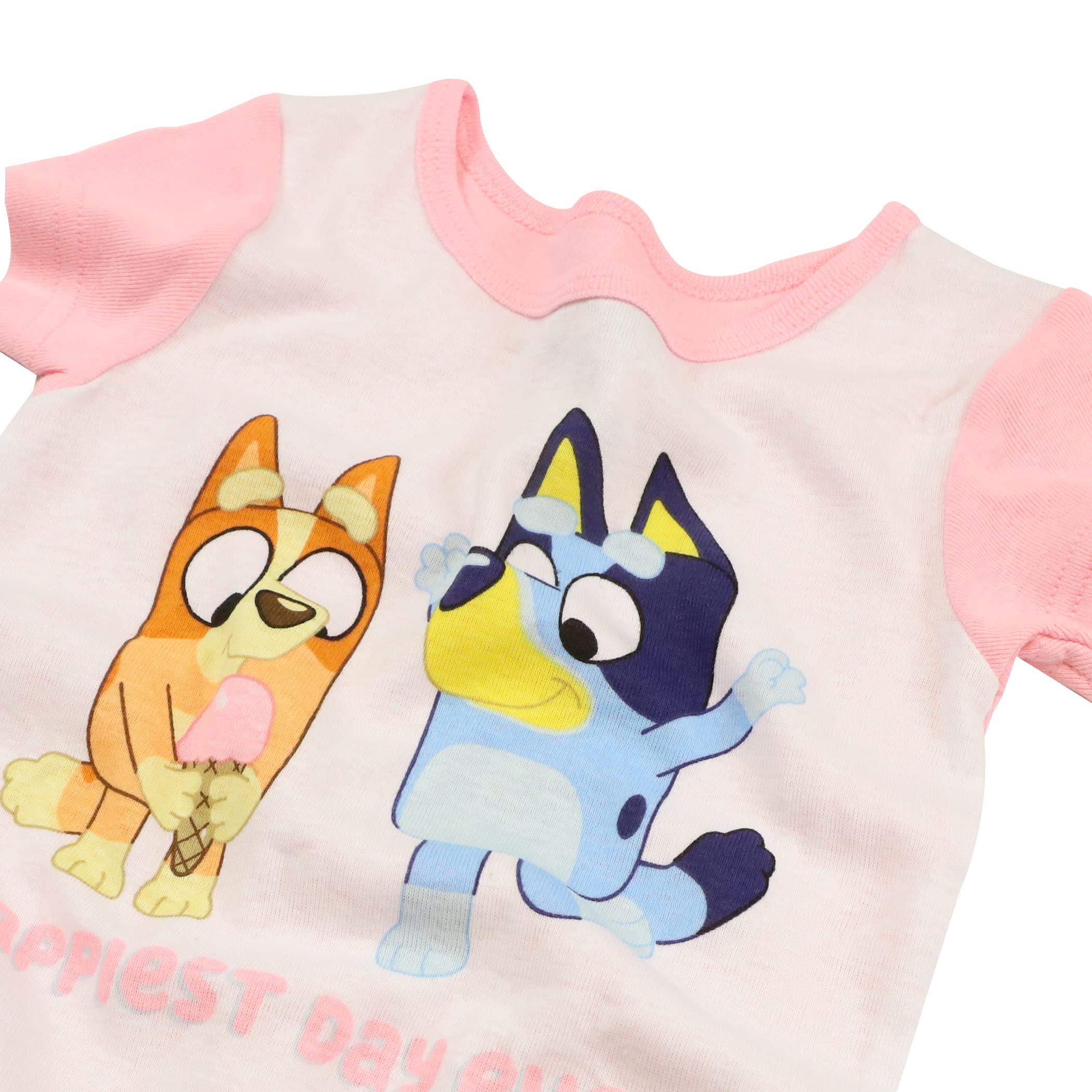 Foto 3 | Conjunto De Pijama Bluey Happy Day Para Niñas 4t, 100% Algodón, 4 Piezas - Venta Internacional.