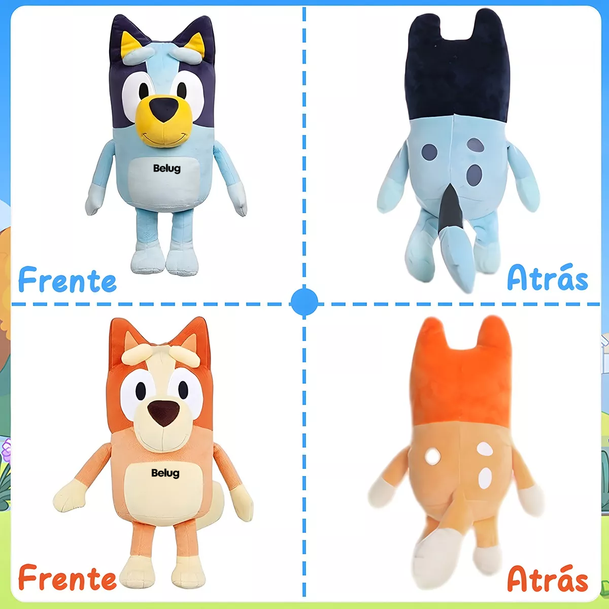 Foto 5 pulgar | Peluches Belug Bluey Familia Bluey Bingo Hermano y Hermana 2 Piezas