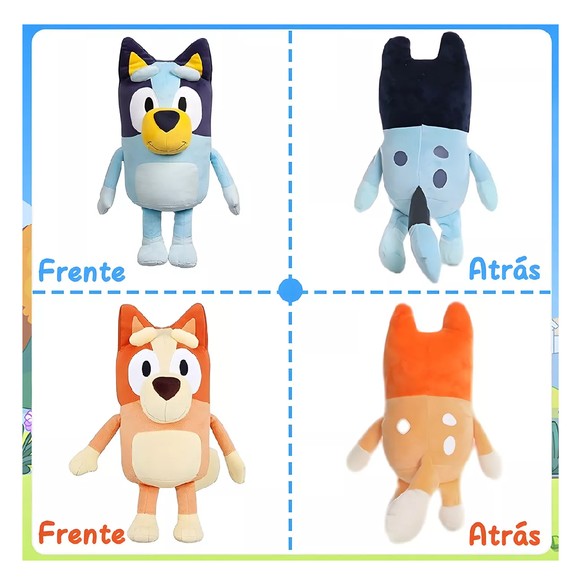 Foto 5 pulgar | 2 Piezas Bluey Familia Bluey Bingo Peluche Hermano Y Hermana