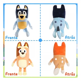 Foto 4 | 2 Piezas Bluey Familia Bluey Bingo Peluche Mamá Y Papá