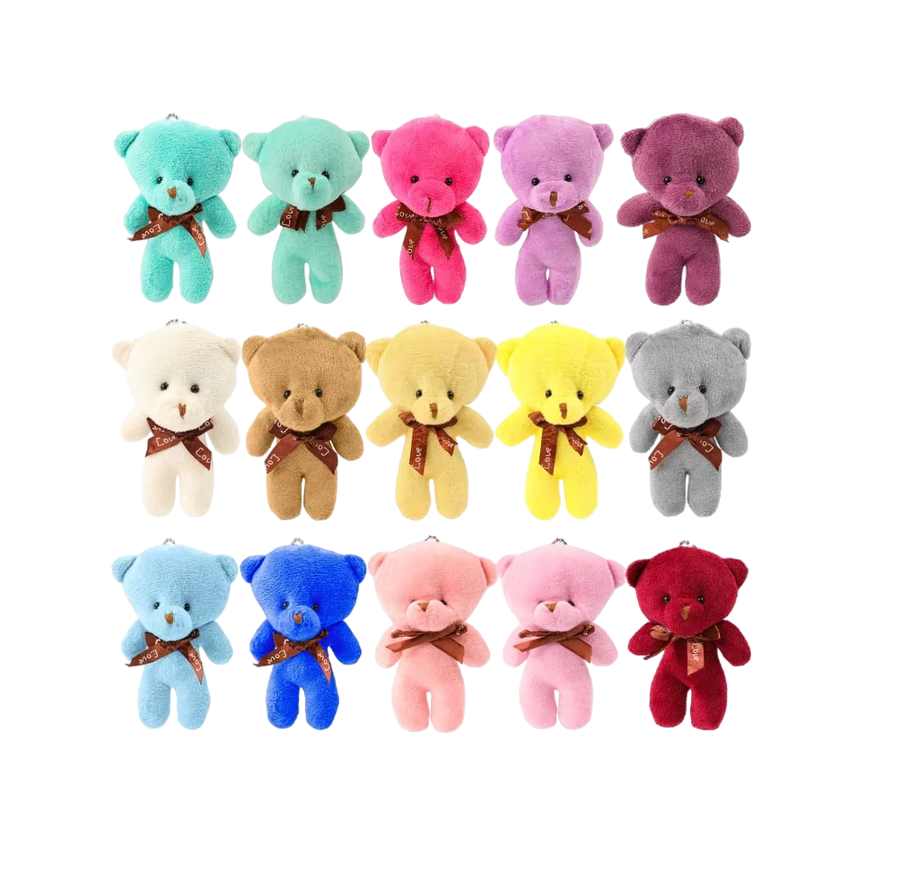 Foto 1 | Llaveros Ositos Miniositos De Peluche Suave Manualidades 15  Pzs Colores