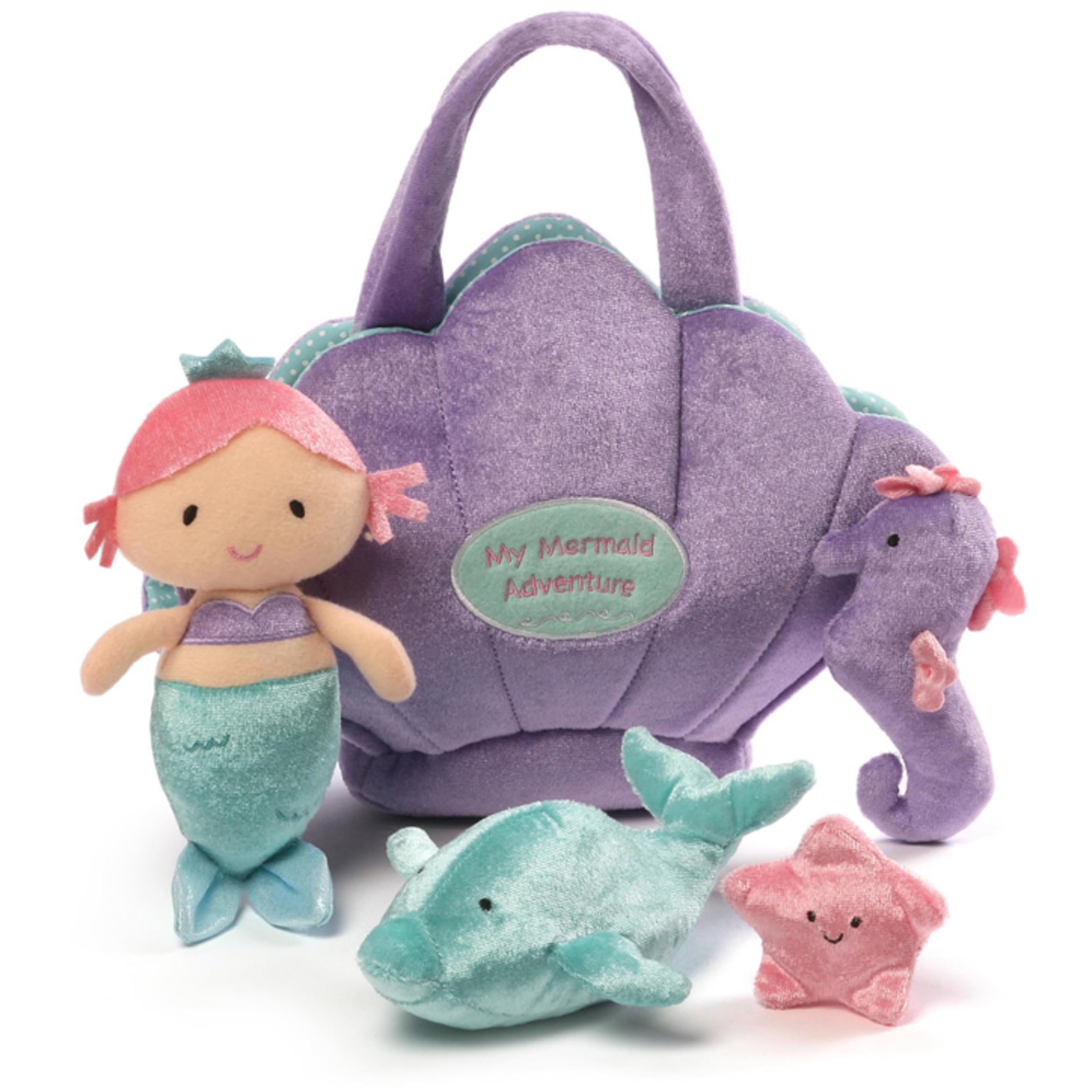 Foto 2 pulgar | Set De Juego De Peluche Gund Mermaid Adventure Con Sonajero, Squeaker De 8 Pulgadas - Venta Internacional.