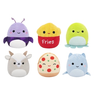 Foto 1 | Paquete De 6 Micromallows Originales De Toy Squishmallows Con Axel, Lune, Floyd, Orphie, Pep Y Walker - Venta Intern