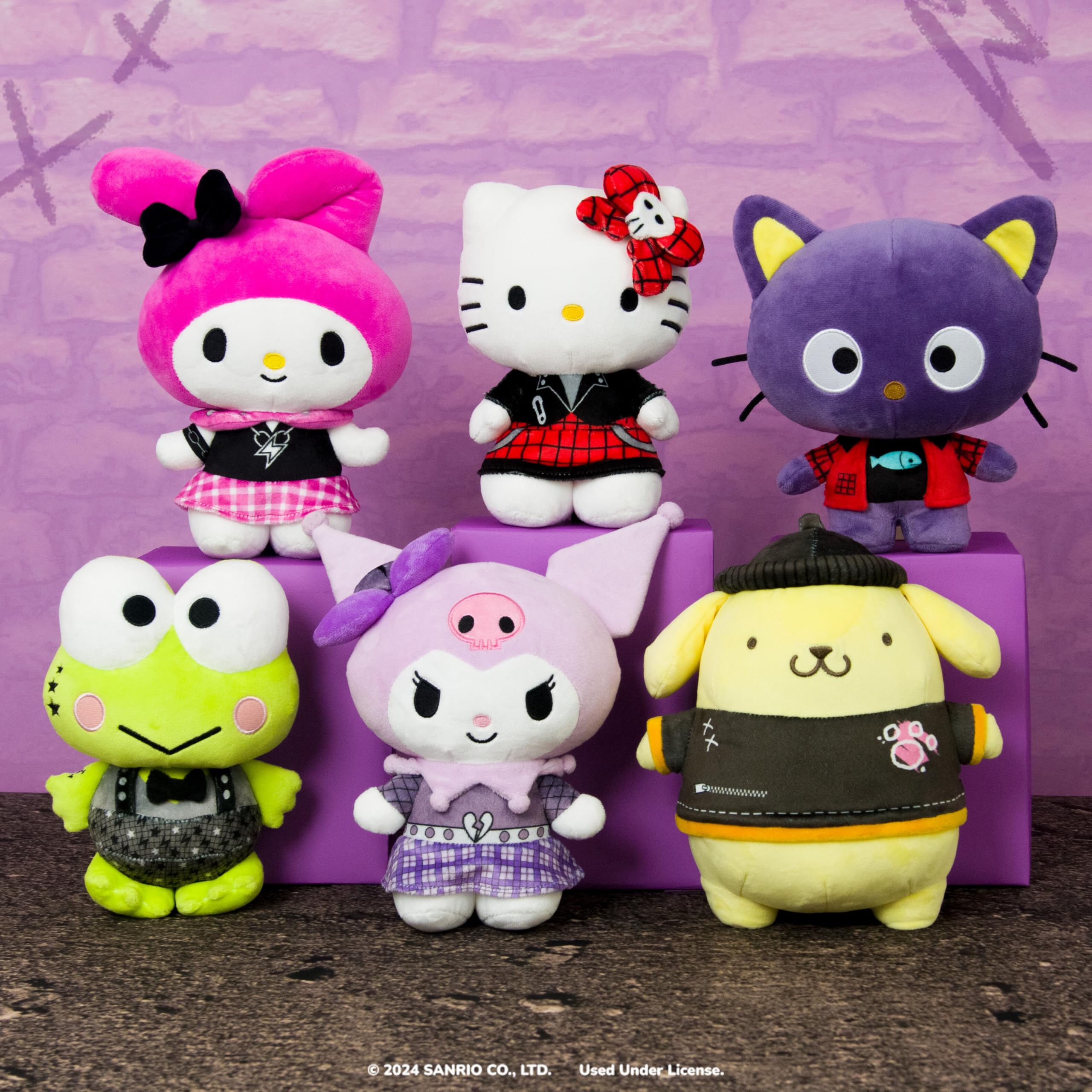 Foto 3 pulgar | Peluche My Melody Punks De Hello Kitty And Friends, 20 Cm - Venta Internacional.