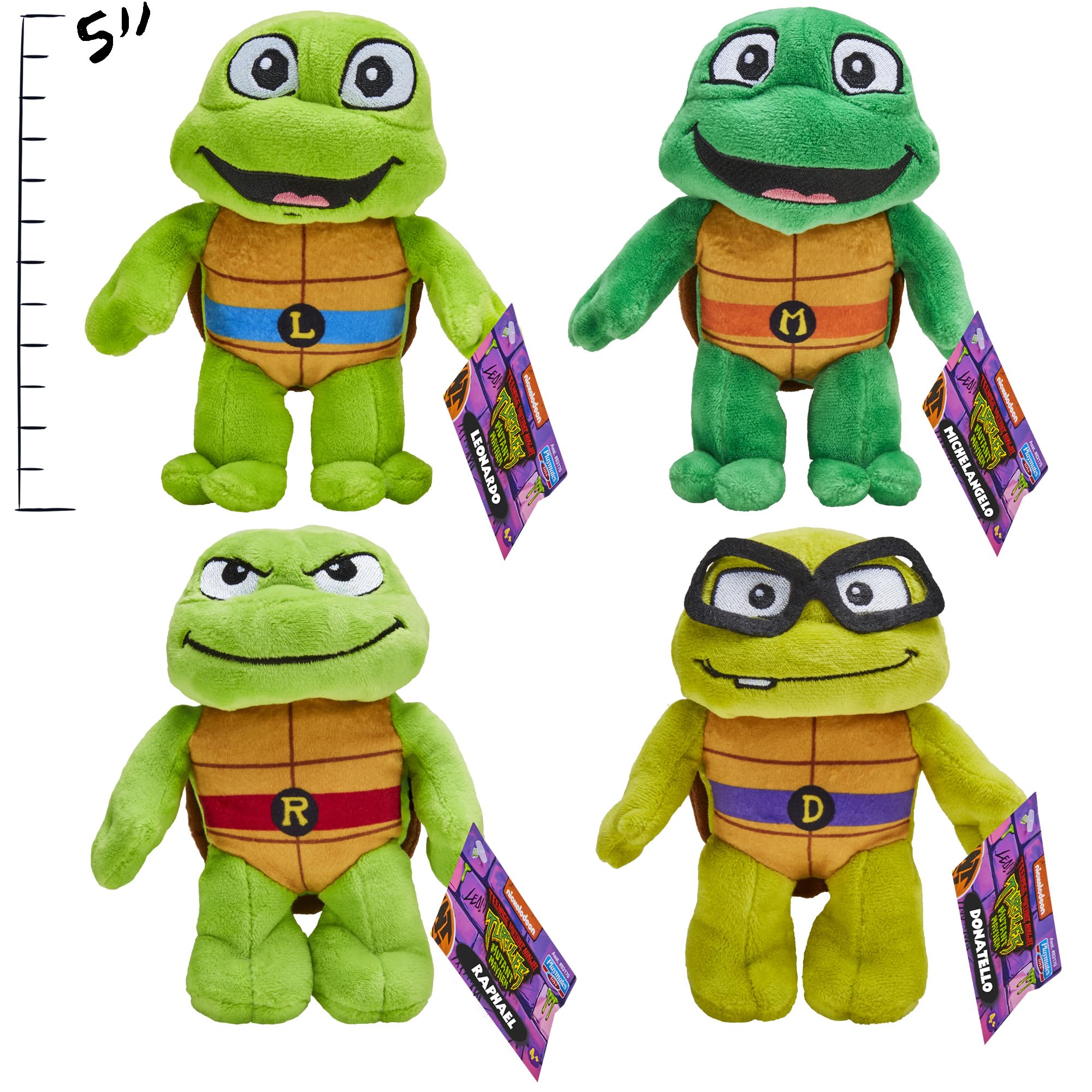 Foto 2 | Juguete De Peluche Teenage Mutant Ninja Turtles Tales Of The Tmnt Toddler, Paquete De 4 - Venta Internacional.