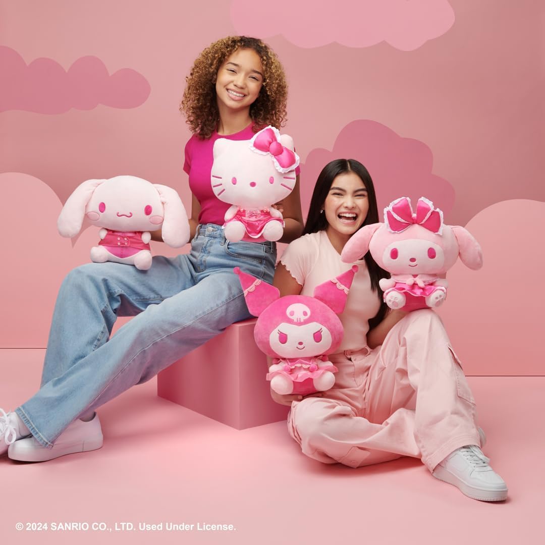 Foto 5 pulgar | Peluche Hello Kitty Rosa Monocromo 30 Cm - Venta Internacional.