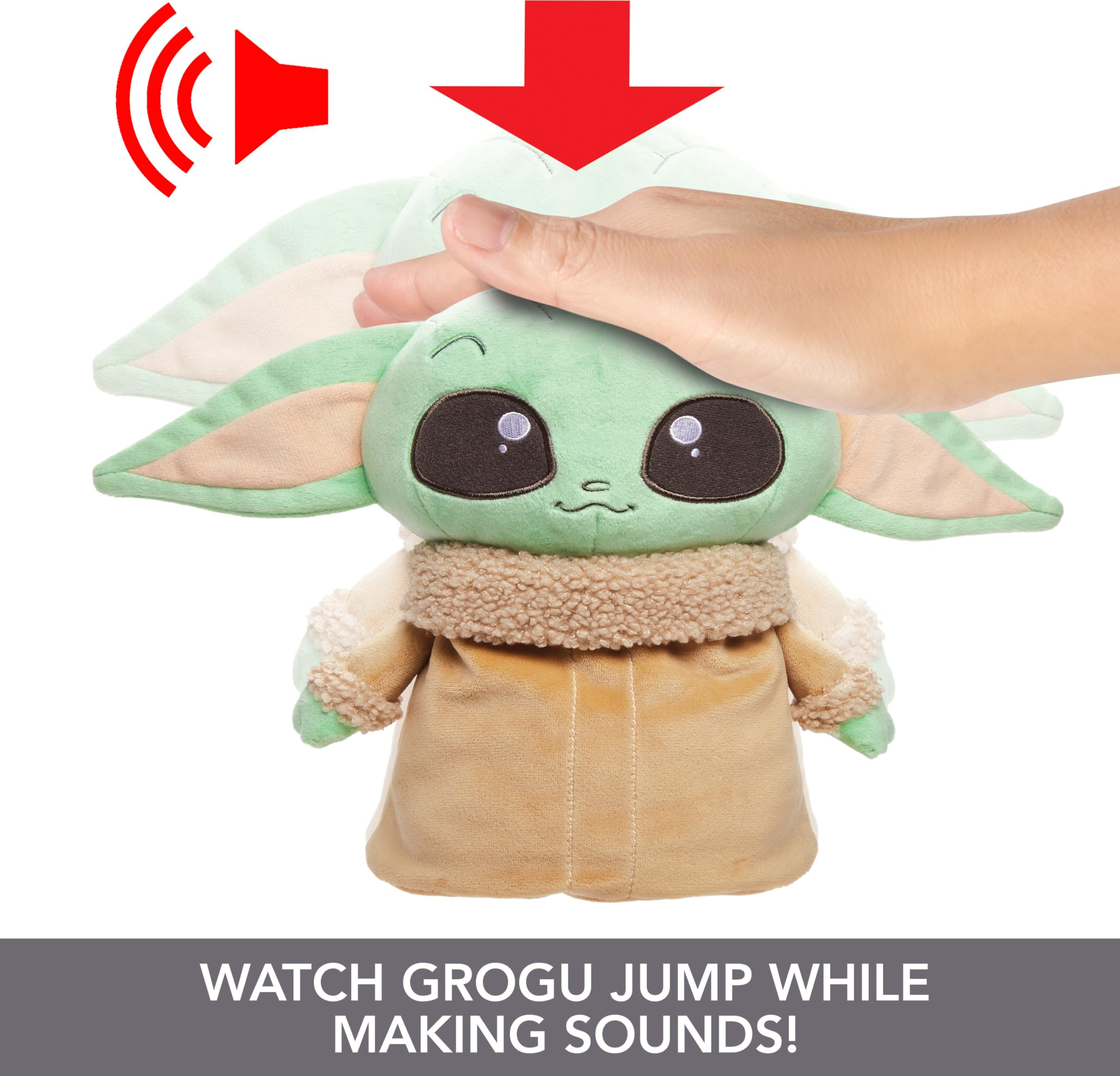 Foto 4 pulgar | Juguete De Peluche Mattel Star Wars Jumping Grogu Con Acción De Salto - Venta Internacional.