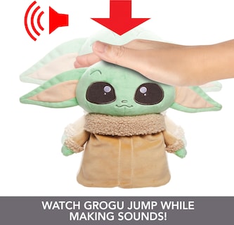 Foto 3 | Juguete De Peluche Mattel Star Wars Jumping Grogu Con Acción De Salto - Venta Internacional.