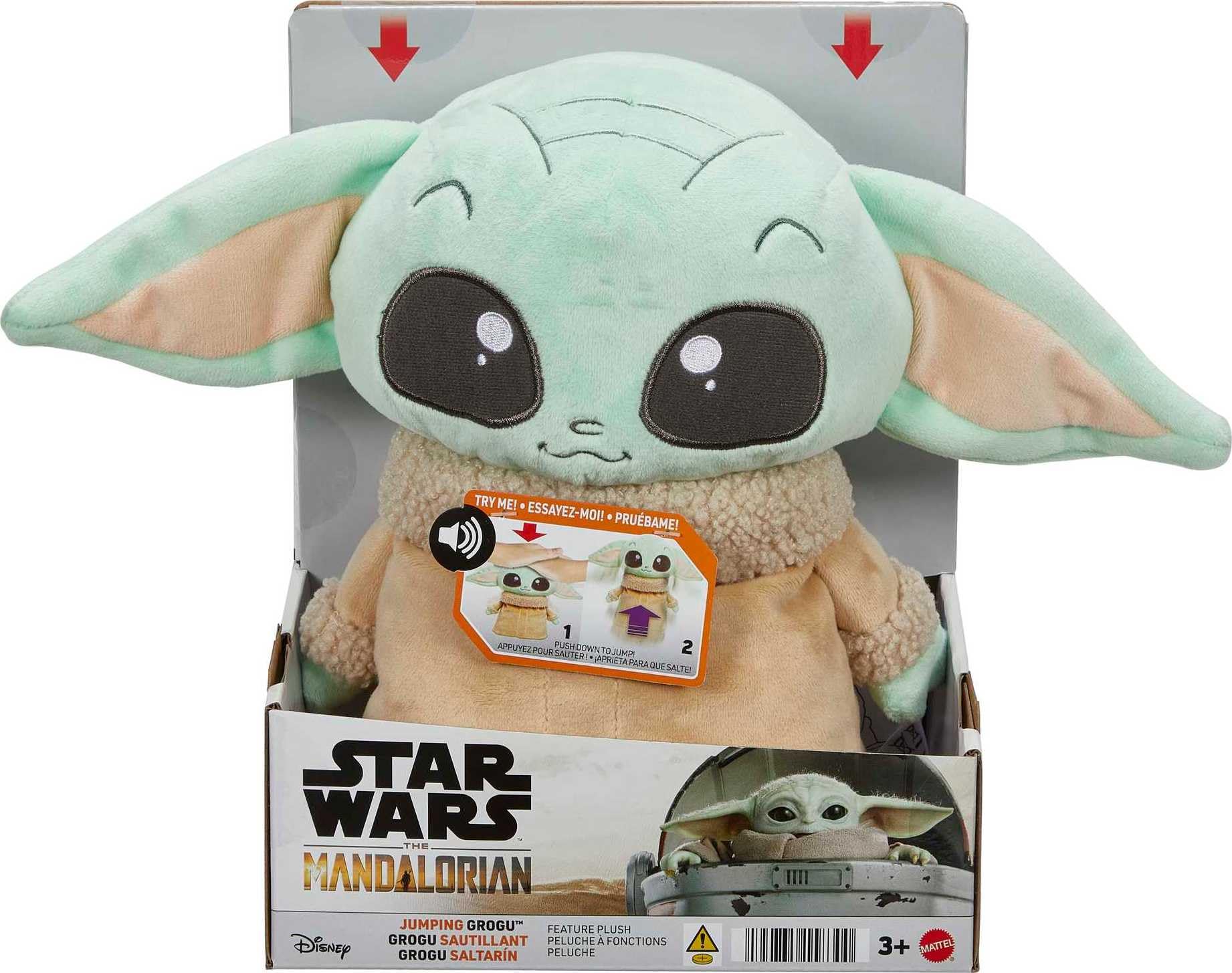 Foto 7 pulgar | Juguete De Peluche Mattel Star Wars Jumping Grogu Con Acción De Salto - Venta Internacional.