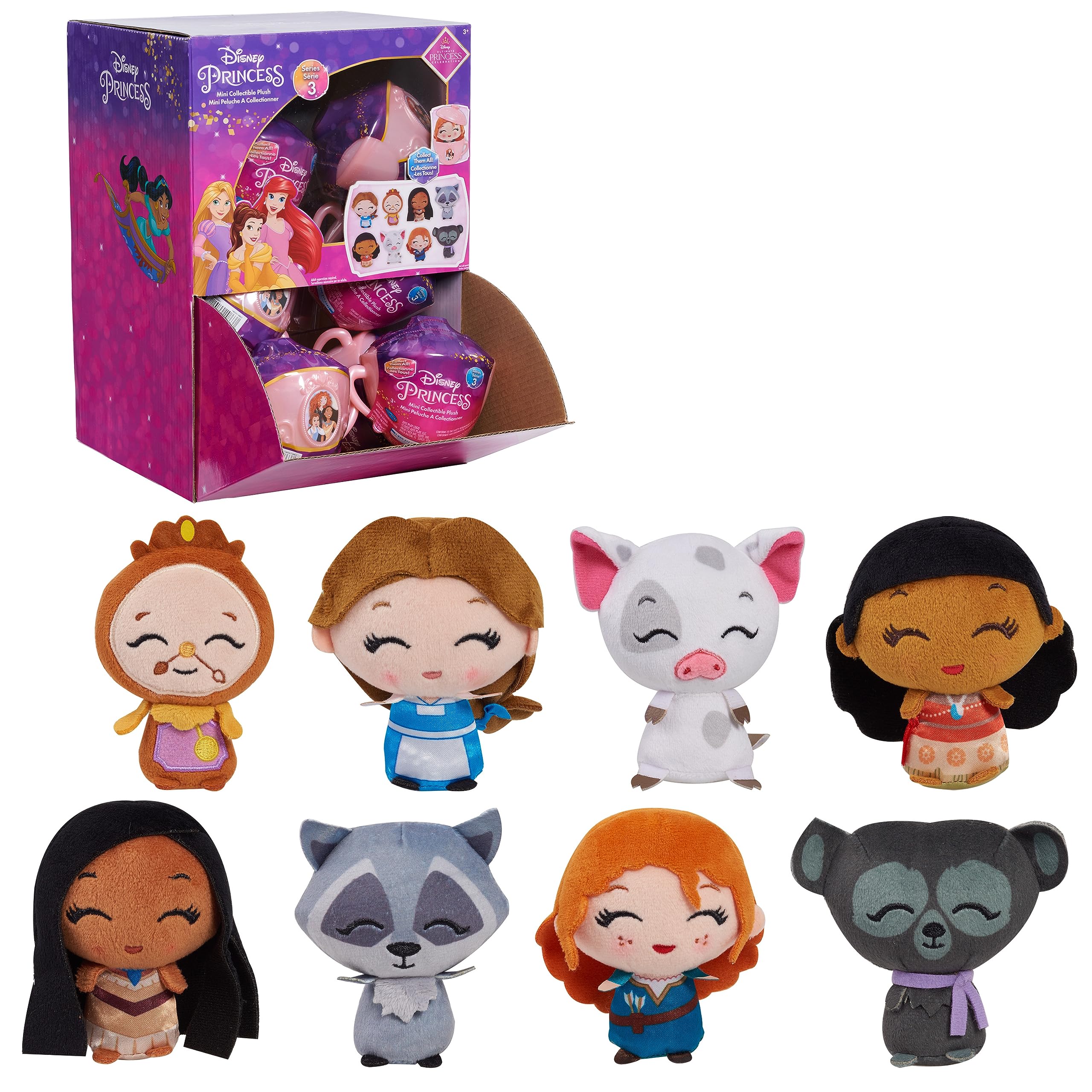 Foto 2 pulgar | Minicápsula De Peluche Coleccionable Con Forma De Taza De Té Disney Princess - Venta Internacional.