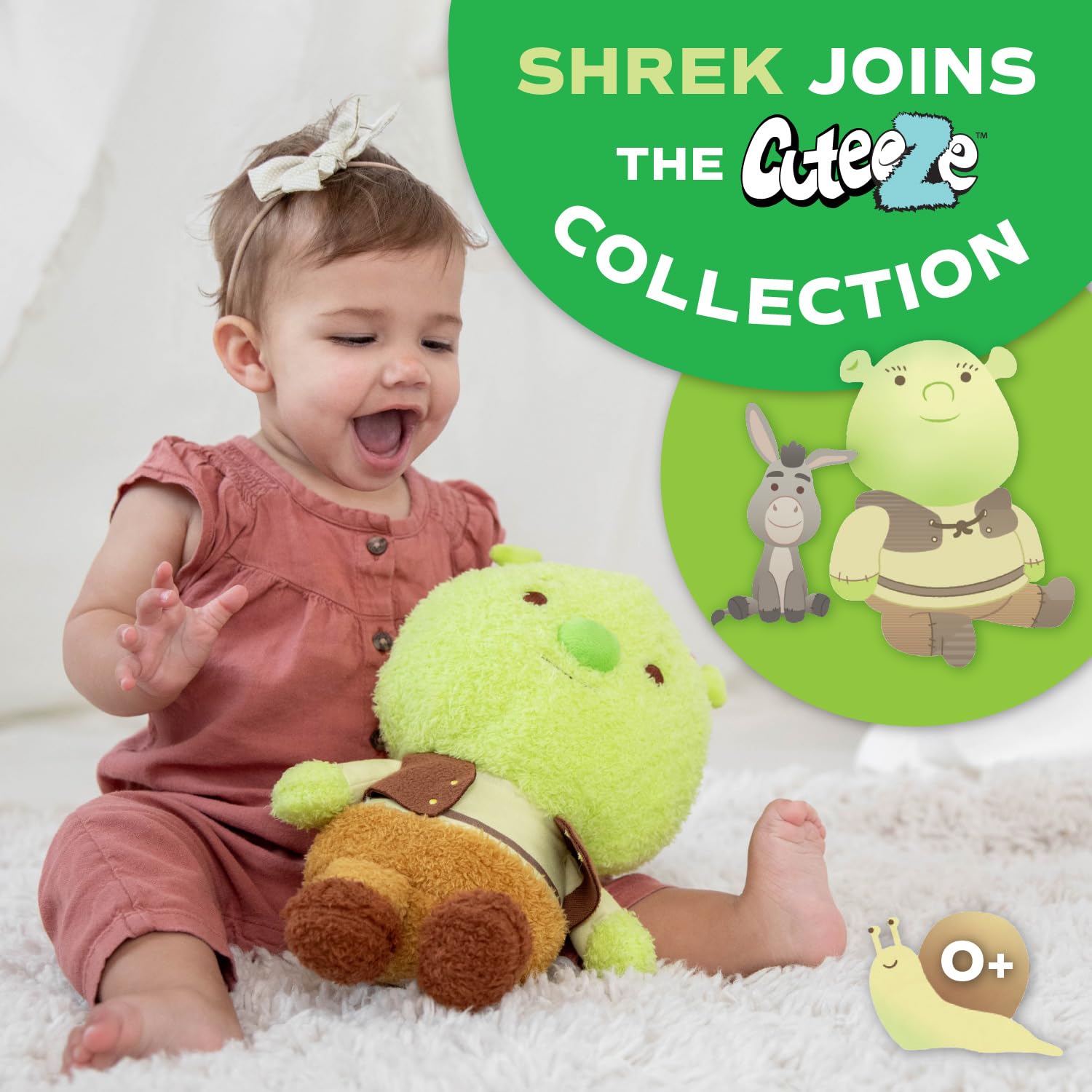 Foto 3 pulgar | Peluche De Peluche Kids Preferred Shrek Cuteeze De 30 Cm Con Sonido - Venta Internacional.