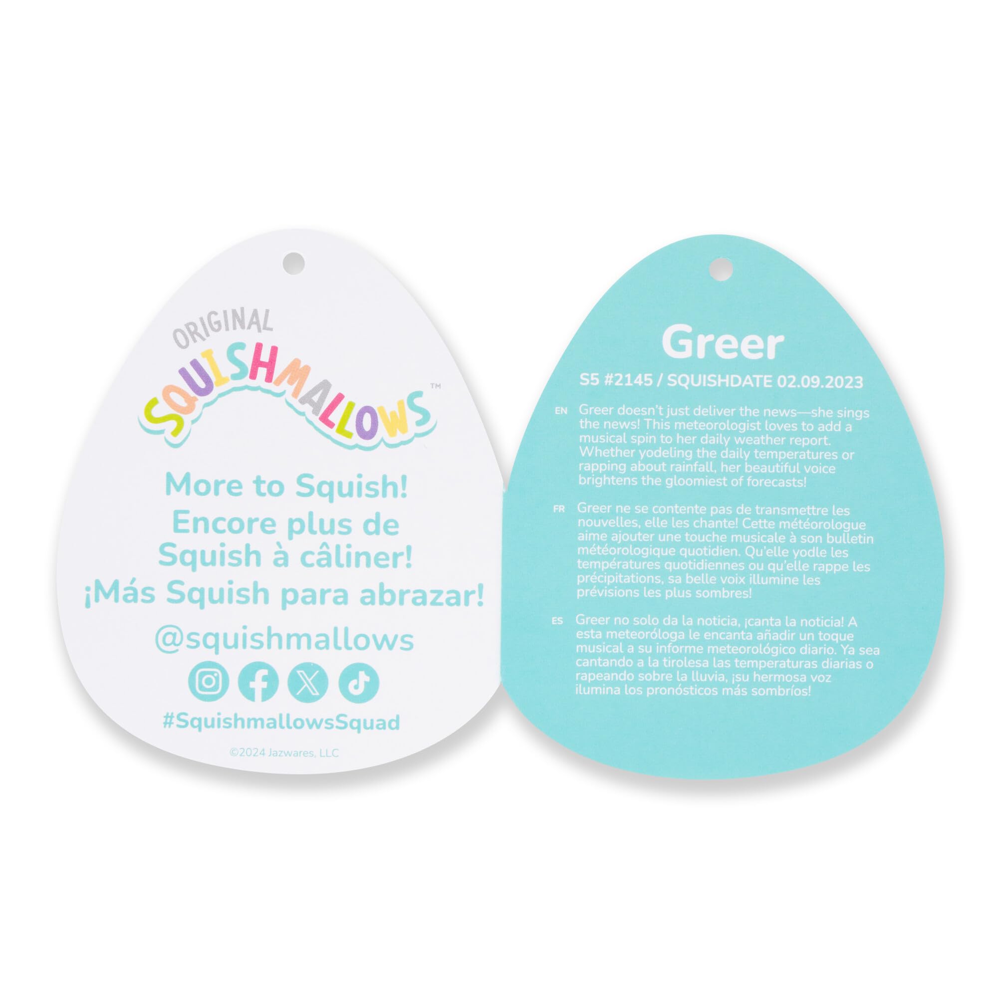 Foto 4 pulgar | Peluche Squishmallows Original Greer Yellow Grasshopper 12 Cm - Venta Internacional.
