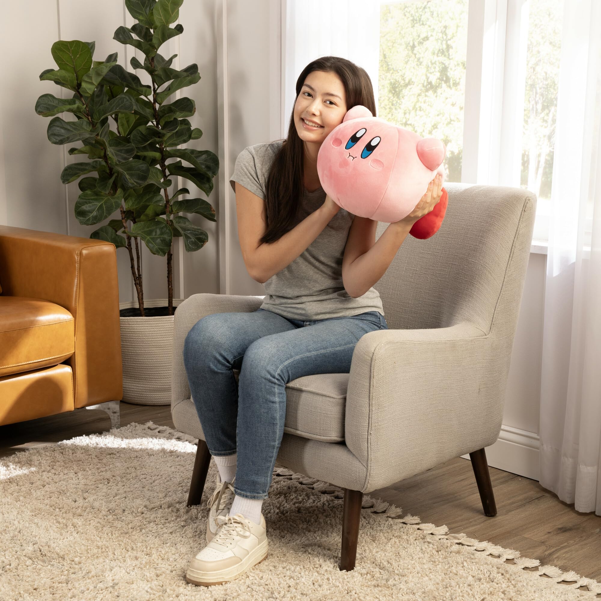 Foto 2 | Mocasines Kirby Hovering De Plush Toy Club, 38 Cm, Color Rosa - Venta Internacional.