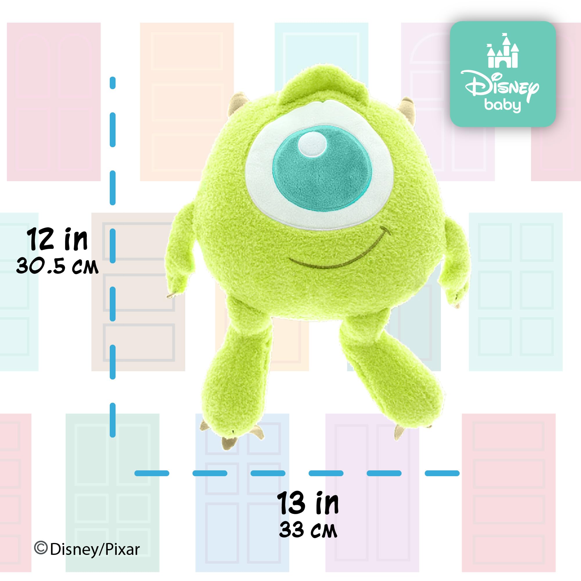 Foto 6 pulgar | Peluche Mike Wazowski Cuteeze De Disney Monsters Inc., 30 Cm - Venta Internacional.