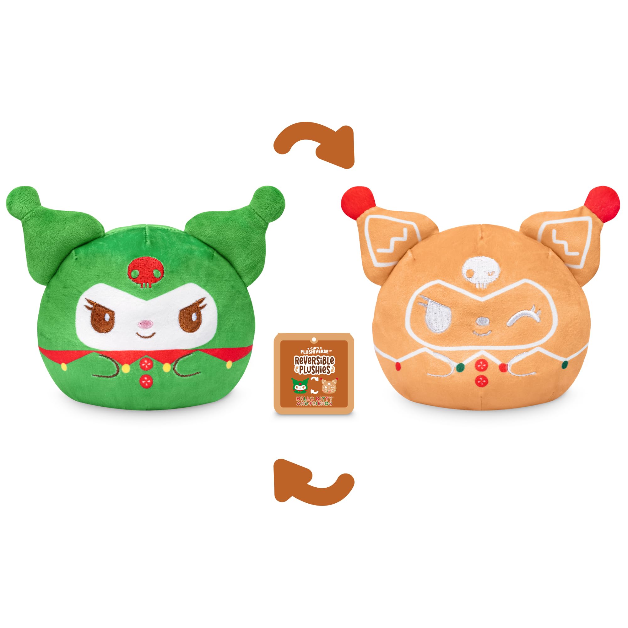 Foto 3 | Pushie Teeturtle Kuromi Christmas Reversible 4 Pan De Jengibre - Venta Internacional.