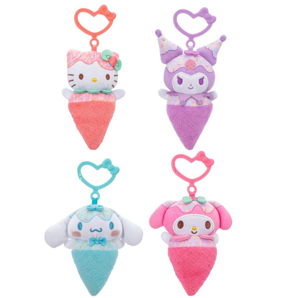 Foto 2 pulgar | Helado De Peluche Con Clip De Hello Kitty, Paquete De 4 Unidades, Con Clip Para Moño - Venta Internacional.