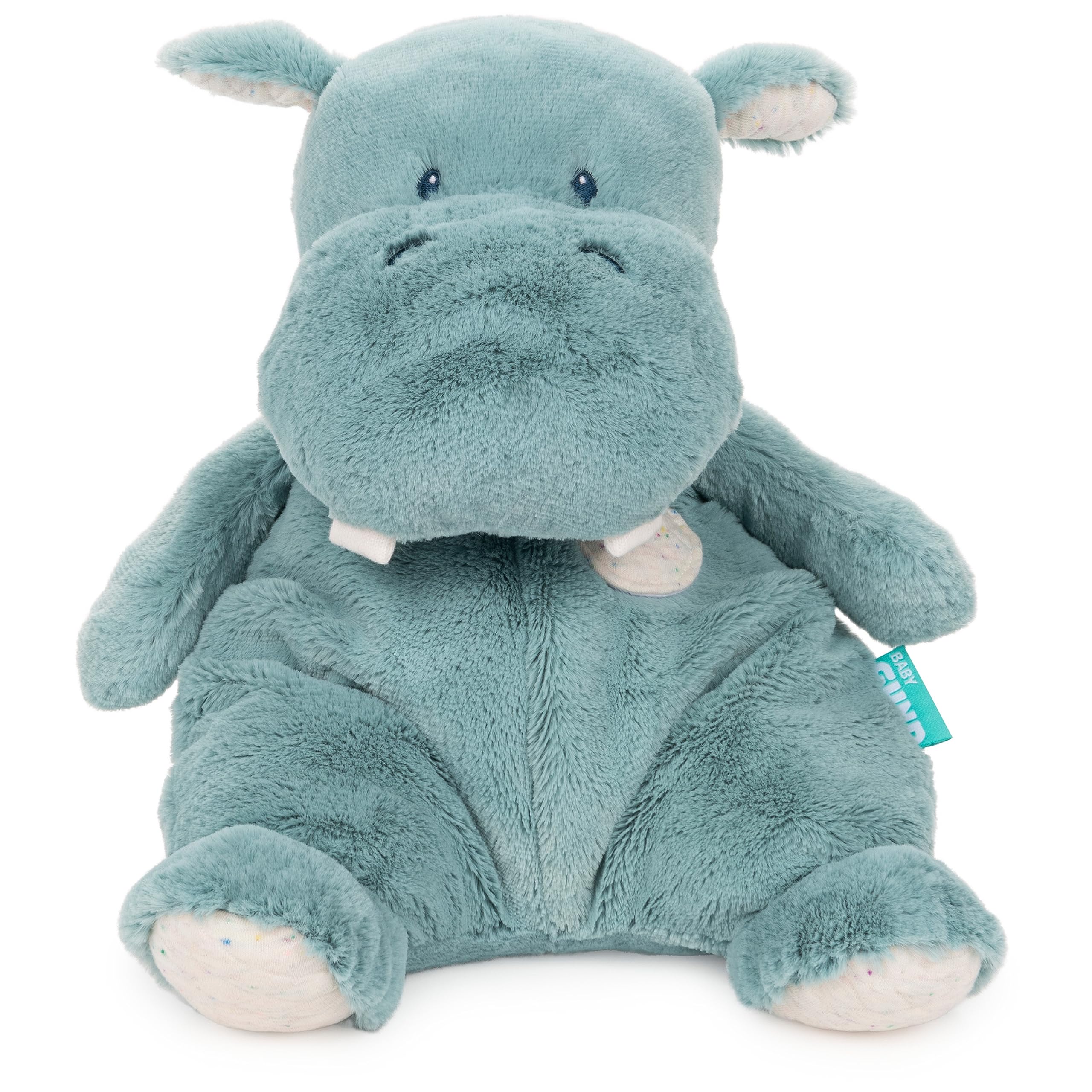 Foto 2 pulgar | Peluche De Peluche Gund Baby Oh So Snuggly Hippo Teal - Venta Internacional.