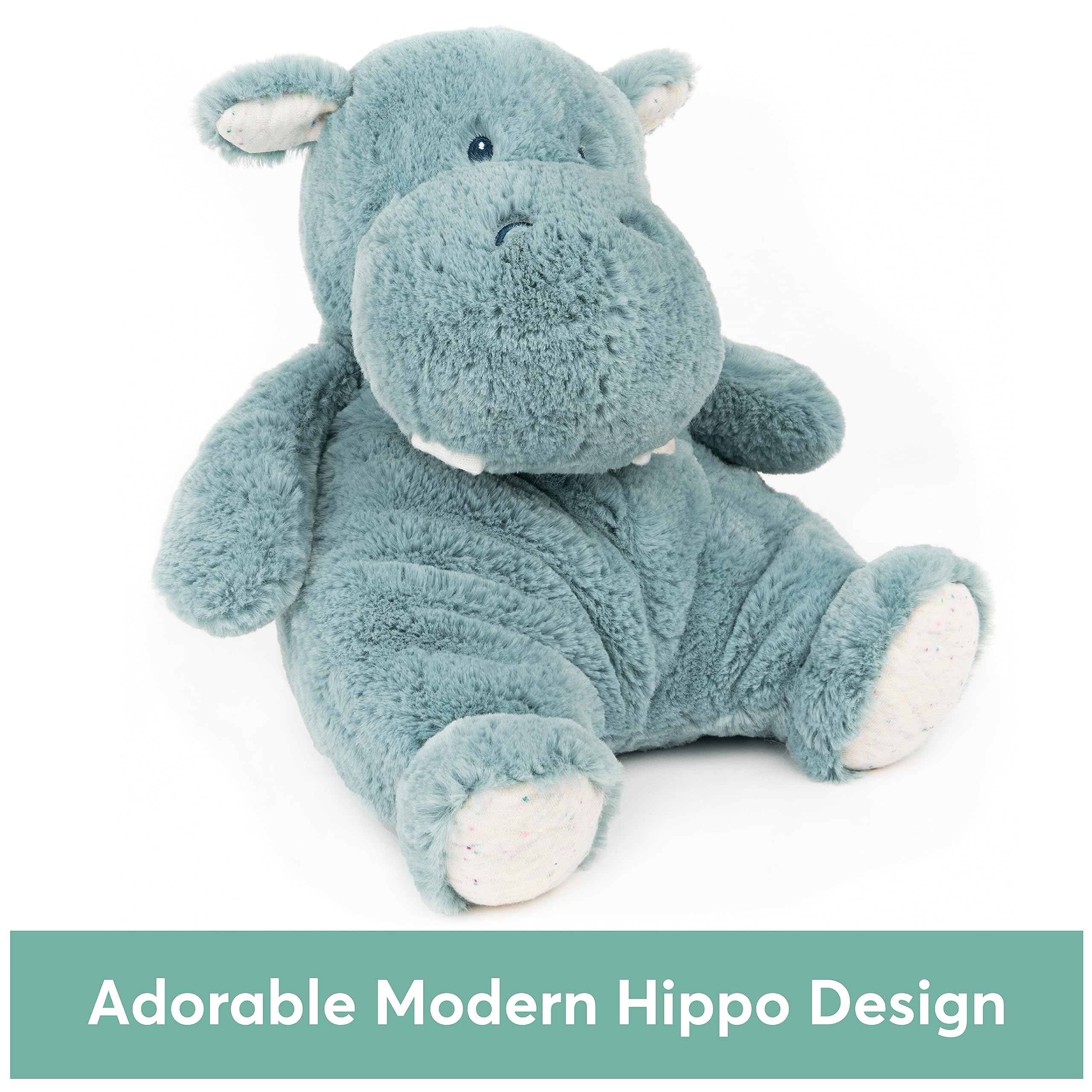 Foto 3 pulgar | Peluche De Peluche Gund Baby Oh So Snuggly Hippo Teal - Venta Internacional.