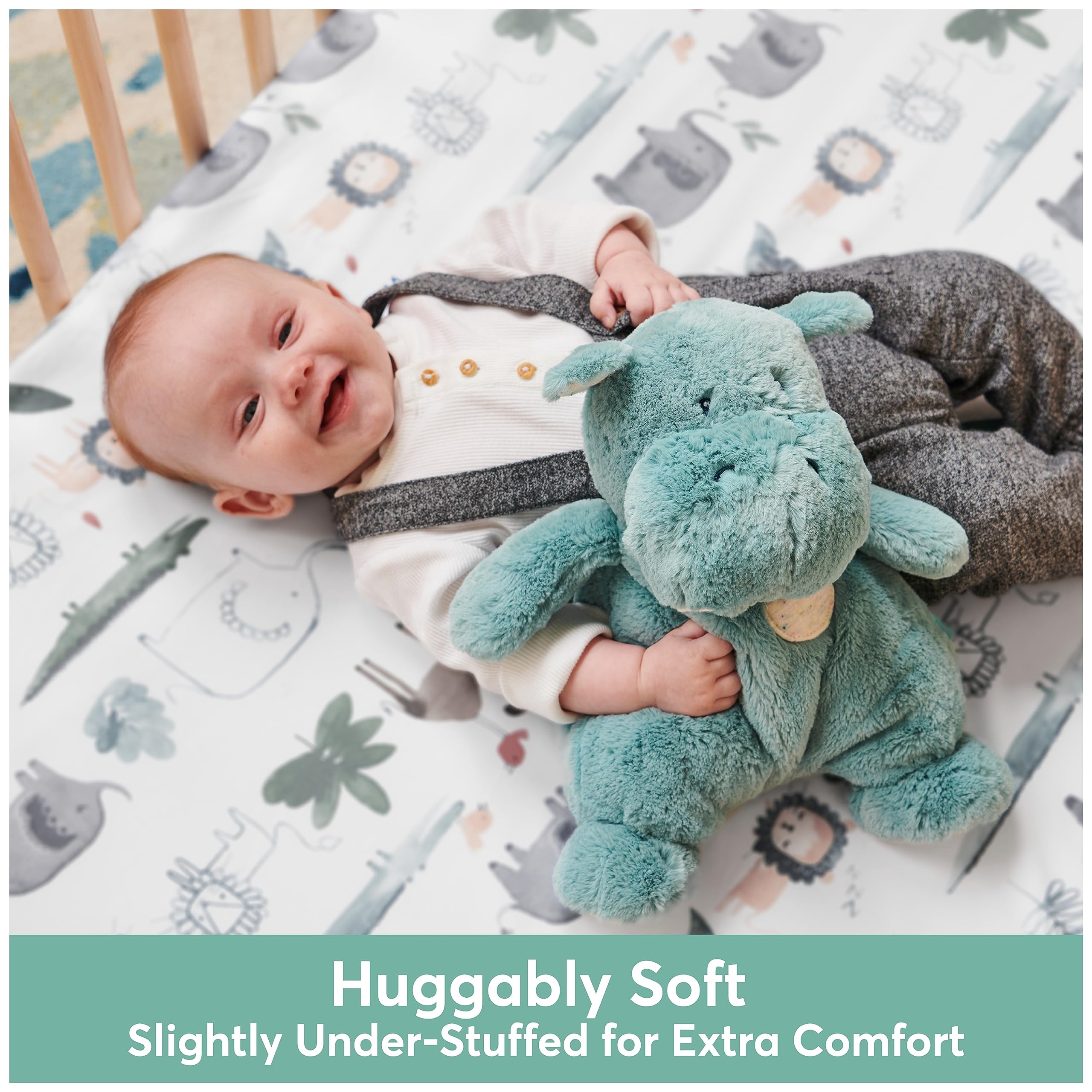Foto 4 pulgar | Peluche De Peluche Gund Baby Oh So Snuggly Hippo Teal - Venta Internacional.