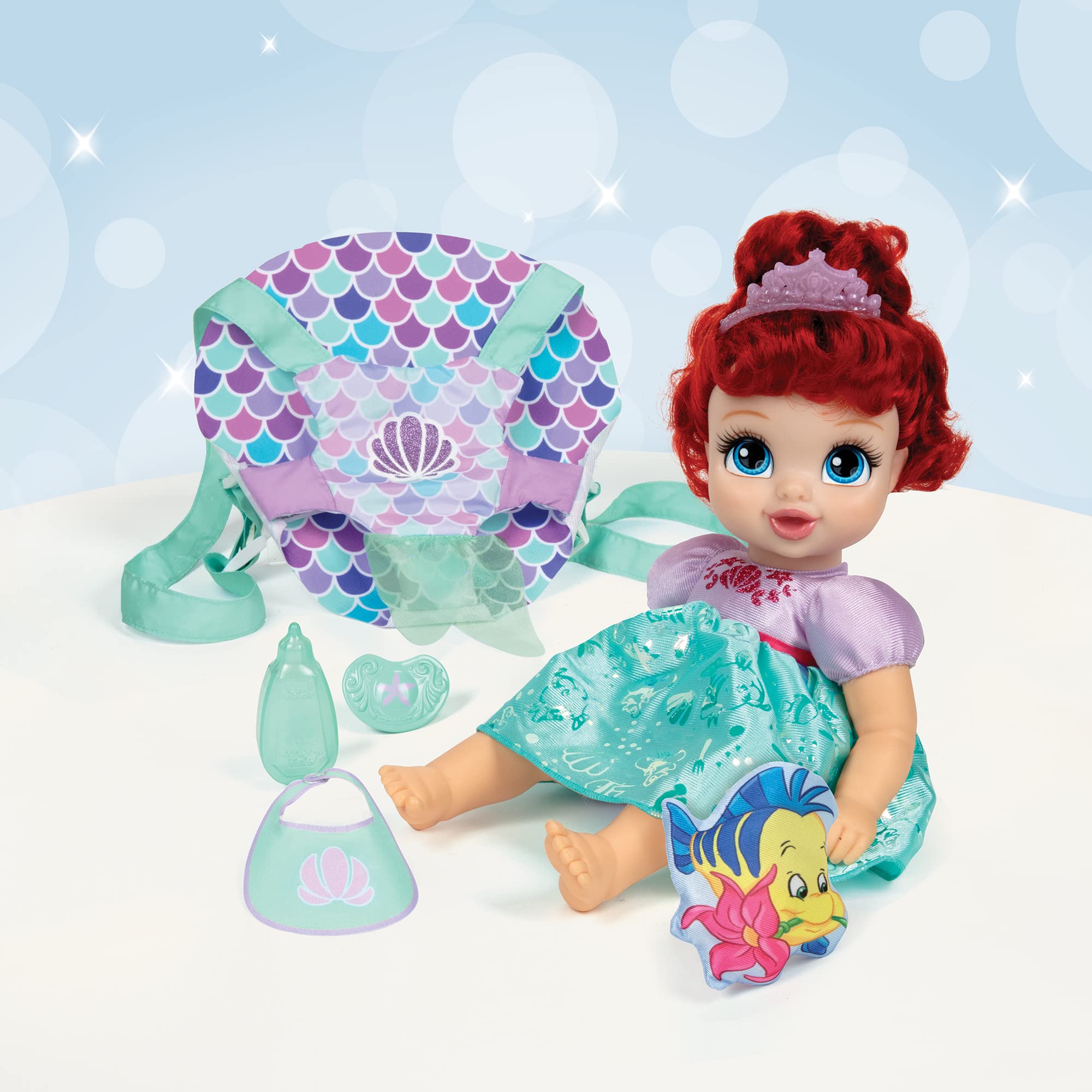 Foto 3 pulgar | Muñeca Disney Princess Ariel Deluxe Con Tiara, Portabebé Y Más - Venta Internacional.