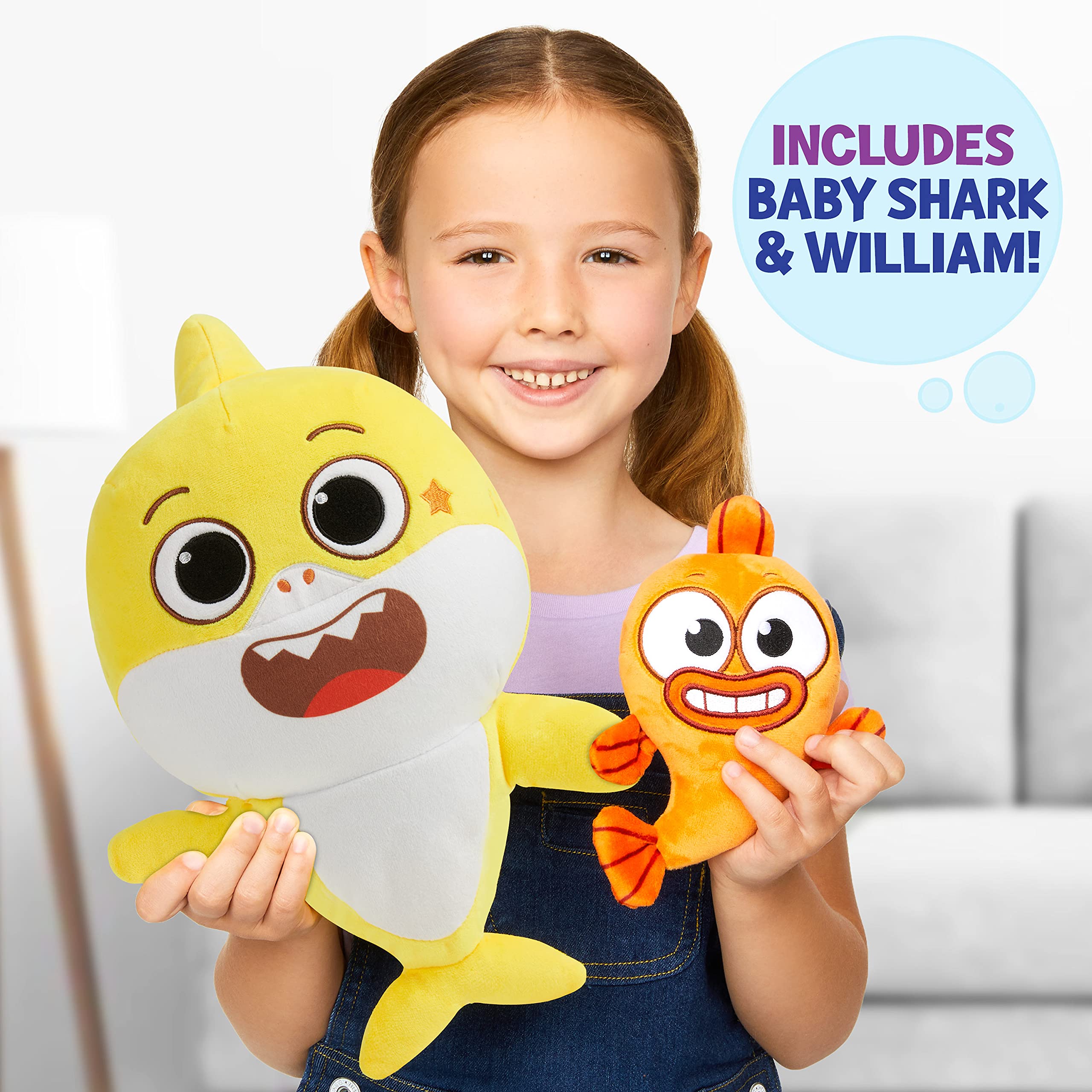 Foto 3 pulgar | Pack De 2 Juguetes De Peluche Musicales Baby Shark & William Sing & Swing - Venta Internacional.