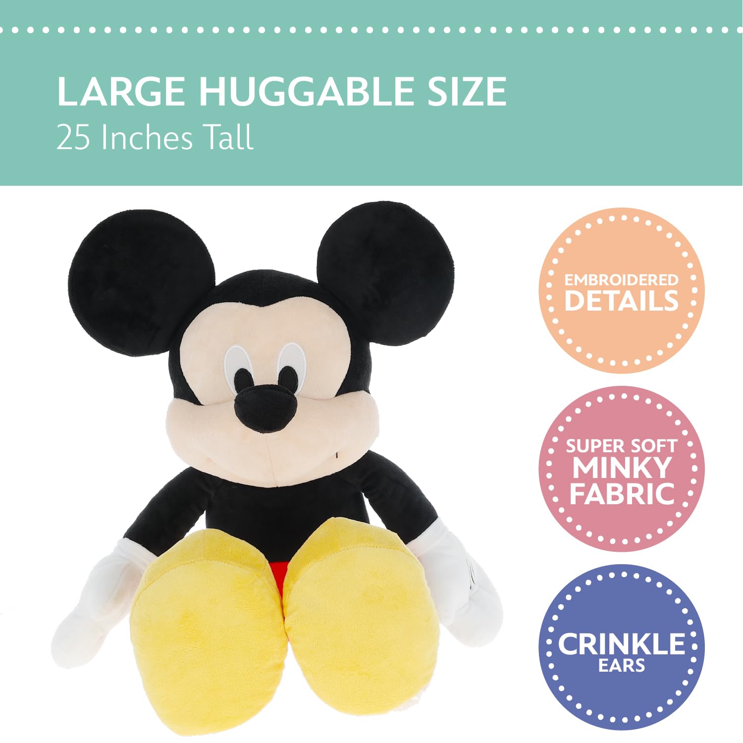 Foto 3 | Peluche Disney Baby Mickey Mouse De 25 Cm - Venta Internacional.